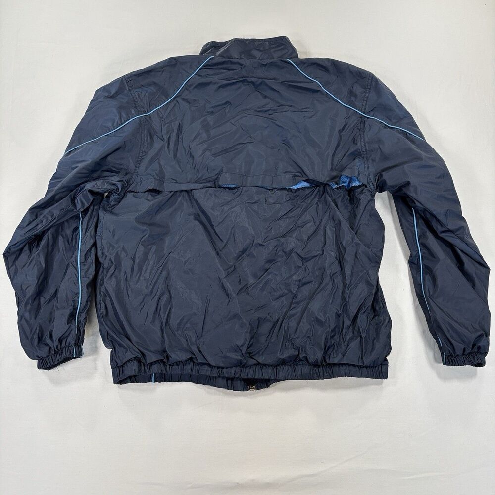 VINTAGE 90s Starter Windbreaker Jacket Mens M Navy Blue Pockets Full Zip Mesh - Picture 8 of 8